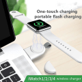 Miniatyrbillede 4 af 5: 3 i 1 USB til Apple Watch-oplader Qi trådløs opladningsstation til iPhone 11 Pro Max Plus 10 9 8 7 6/iWatch 6 5 4 3 SE-kabel