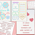 Pikkukuva 4 / 5: 24 kpl Journal-stencilisarja, Ultimate Productivity -stencilit A5-pistevihkoille, Ajan säästäjä
