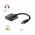 Miniatyrbilde 3 av 4: Usb Type C til 3,5 mm lydadapterkabel 2 i 1 Type-c til 3,5