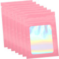 Miniatyrbild 1 av 5: 100 st pillerförvaringsväska genomskinliga förpackningspåsar minipärlor liten väska arrangör förslutningsbar minipåse pink