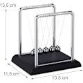 Miniatyrbillede 3 af 3: Newtons Vugge Balance Kugle Sjovt Pendul Stålkugle Skrivebordslegetøj Gave