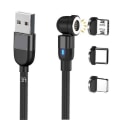 Miniatyrbillede 1 af 4: Statik 360 Kabel-roterende Telefonoplader - Lavet af holdbar nylonfletning