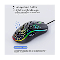 Miniatyrbillede 3 af 5: Kablet mekanisk gamingmus Usb lysende lysmus 7200dpi justerbar optisk mus til pc-komp