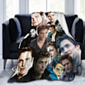 Miniatyrbilde 1 av 5: Edward Cullen Multifunksjonell teppe, supermykt, fluffy, varmt, koselig, plysj, tykt, for barneseng sofa