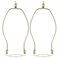 Miniatyrbillede 1 af 2: 2 stk. Gulvlampe Skærm Harp Holder Lampecafé Horn Alloy Beslag Lampecafé Dele E27