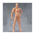 Miniatyrbild 3 av 5: Kroppsdocka, Konstnärsdocka Blockhuvud Ledat Mannequin Rittningsfigurer Man+kvinna Set (grå)