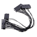 Miniatyrbillede 2 af 5: 24-pins 20+4-pins Dobbelt PSU ATX Strømforsyningsadapterkabel til Synkron Start Mining