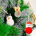 Miniatyrbilde 3 av 5: Juledekorasjoner Juletre Plysj Dukke Anheng Xmas Flanellet Ball Liten Anheng Jul