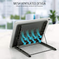 Miniatyrbillede 2 af 5: Bærbar computer stand tablet, foldbar bærbar ventileret skrivebordsstativ