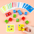Miniatyrbillede 3 af 3: Pædagogisk legetøj til børn Udtryk Puslespil Brætspil Color box