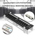 Miniatyrbillede 3 af 5: Netværksværktøjssæt 12 porte Cat6 patchpanel Rj45 netværksvægmontering rack med overfladevægmontering B
