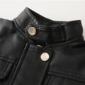 Miniatyrbilde 4 av 5: 2023 Baby Vårklær Skinnjakke Gutter & Jenter Plus Fleece Varm Casual Motorsykkel Skinnjakke For Barn Trendy Beige 4T
