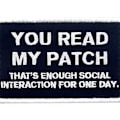 Miniatyrbillede 2 af 5: Du læste mit patch, det er nok social interaktion for en dag taktisk patch - broderet morale applikation