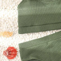 Miniatyrbilde 4 av 4: Kvinners høytlivsde ribbestrikket camisole bikinisett, armygrønn, XL-US16 Army Green XL