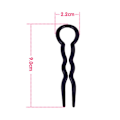 Miniatyrbilde 4 av 4: 3PCS/Set U-formet Hårstyling Hurtigklemmer for Kvinner Hårnåler Praktisk