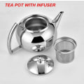 Miniatyrbilde 2 av 4: Tekanne med infuser for løse teblader, 2 liter, rustfritt stål