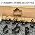 Miniatyrbilde 2 av 3: 7 stk rustfritt stål julekakeform DIY fondant sukkerkunst