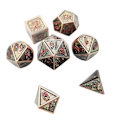 Pikkukuva 5 / 5: Metalliset monitahoiset noppasarjat D4 D6 D8 D10 D12 D20 Tyyli 1