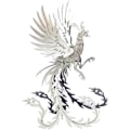 Miniatyrbillede 1 af 5: 3D Metal Model Kits, Mekanisk Undead Bird 3D Metalpuslespil, Stålmyte phoenix