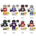 Miniatyrbild 1 av 5: 8 st Rugby Player Series Byggklossar Mini Actionfigurer Leksaker Fans Gåvor Barn Pojkar Flickor