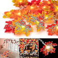 Miniatyrbilde 1 av 4: 2m 10 LED høstløvblad girlander LED-lysslynge for juledekorasjon Thanksgiving-fest DIY Halloween-dekor