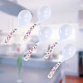 Miniatyrbillede 3 af 3: 5 stk. Store Suppeskeer Imitation Keramisk Plastik Langskaftet Suppeske Køkkenøser (tilfældigt mønster)