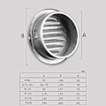 Miniatyrbillede 4 af 4: Ventilationsgitter Hætte Ventilation Udløb Rustfrit Stål Ventilationsgitter Luft