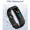 Miniatyrbillede 4 af 5: Fitness Pedometer Ur Smartwatch uden Bluetooth og App - Trin tæller, Søvnmonitor og Kalorie Tracker (Sort)