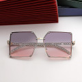 Miniatyrbillede 2 af 4: 2022 Fash Square Solbriller Kvinder Oversized Gradient Rammeløse Solbriller