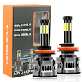 Pikkukuva 1 / 5: 8 Sivua H7 Led-Valo H4 Led-Lamput H11 H9 H8 Auton Päävalo 9005 Hb3 9006 Hb4 6000k Autolamput 50w 360 Asteen Lähi-Ja Kaukovalo 12v