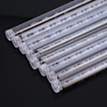 Miniatyrbild 2 av 5: 8 st/set 30 cm Meteor Rain Tube Lights 144 Led Ljusa Fallande String Lampor Dekor 100-240v Eu Färgglada