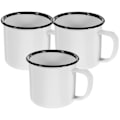 Miniatyrbild 2 av 4: 3-pack emaljmugg, emalj kaffemugg, återanvändbar emaljtekopp, vattenbehållare