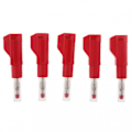 Miniatyrbillede 2 af 5: 5 stk. 4 mm banan stik til testprober, instrument, måler, stik, rød