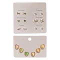 Pikkukuva 1 / 5: Naisten korvakorut Studs Bar Ring CZ Studs Lightning Bolt Studs Micro Studs Moniväriset style:style3;