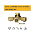 Miniatyrbilde 5 av 5: 3-veis propansplitter / med måler og avstengningsventil, propantank 3 Y splitteradapter for Propa