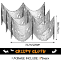 Pikkukuva 2 / 5: 3-pakkaus Halloween-kummituskangas 79x30 tuumaa, spooky Halloween Pol