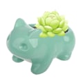 Miniatyrbillede 2 af 5: Kawaii keramisk blomsterkrukke sukkulent potteplanter planter med hul hjem kontor