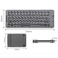 Miniatyrbillede 3 af 5: Sammenklappelig trådløst USB Type C-tastatur til Windows, Android, computer, tablet, pc, telefon