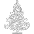 Miniatyrbillede 1 af 5: Juletræ prægning skærestencil skabeloner form Fo