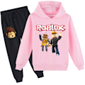 Miniatyrbild 1 av 4: Roblox Hoodie Kläder Barn Termisk Hoodie Kläder Roblox Tryckt Hoodie Set pink 100cm