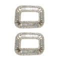 Miniatyrbillede 2 af 3: 2x Rhinestone Krystal Sko Spænder Klips Til Brude Bryllupssko