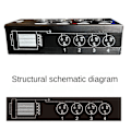 Miniatyrbilde 4 av 5: 1 stk. 4-kanals 3-pin XLR Audio og DMX over Nettverkskabel Forlenger, DMX512 Nettverkssignal Forlenger, Hann