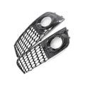 Miniatyrbilde 2 av 5: Honeycomb Mesh Tåkelys Deksel Trim Ramme Tåkelys Grill For A4 B8 Rs4 2009-2012 Blank Svart 8kd807682