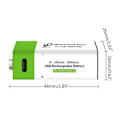 Miniatyrbillede 5 af 5: 9v Li-ion Genopladeligt Batteri 650mah Type-c Usb Lithium Li Ion 9v Batterier