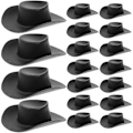 Miniatyrbillede 1 af 4: 30 stk. Tiny Cowboy Hats Delicate Doll Hats Miniature Hats Adorable Craft Mini Hats