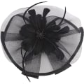 Miniatyrbillede 2 af 5: Elegant Dame Blomst Fjeder Mesh Net Fascinator Hat Slør Med Pandebåndsklips