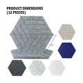 Miniatyrbild 2 av 5: Ljudisoleringspaneler Hexagon Självhäftande, 12 st Akustikpanel, Ljuddämpande panel för studio av