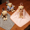 Pikkukuva 4 / 5: Pyyhe Korallifleece Ripustuspyyhe Kylpyhuone Ripustuspyyhe Pink Bear hand towel