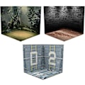 Miniatyrbillede 1 af 5: 3X 1/12 Skala Baggrundslayout Opbevaring Baggrund til Actionfigurer Diecast