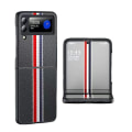 Miniatyrbild 3 av 3: Äkta läder Limited Edition Kompatibel Samsung Galaxy Z Flip 4, Z Flip 4 Fodral Stötsäker Black